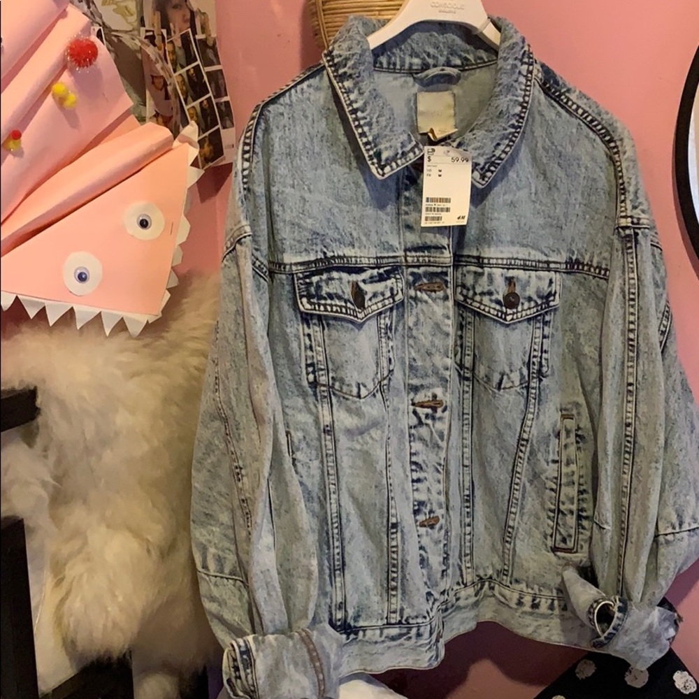 Acid wash NEW DENIM jacket with tag